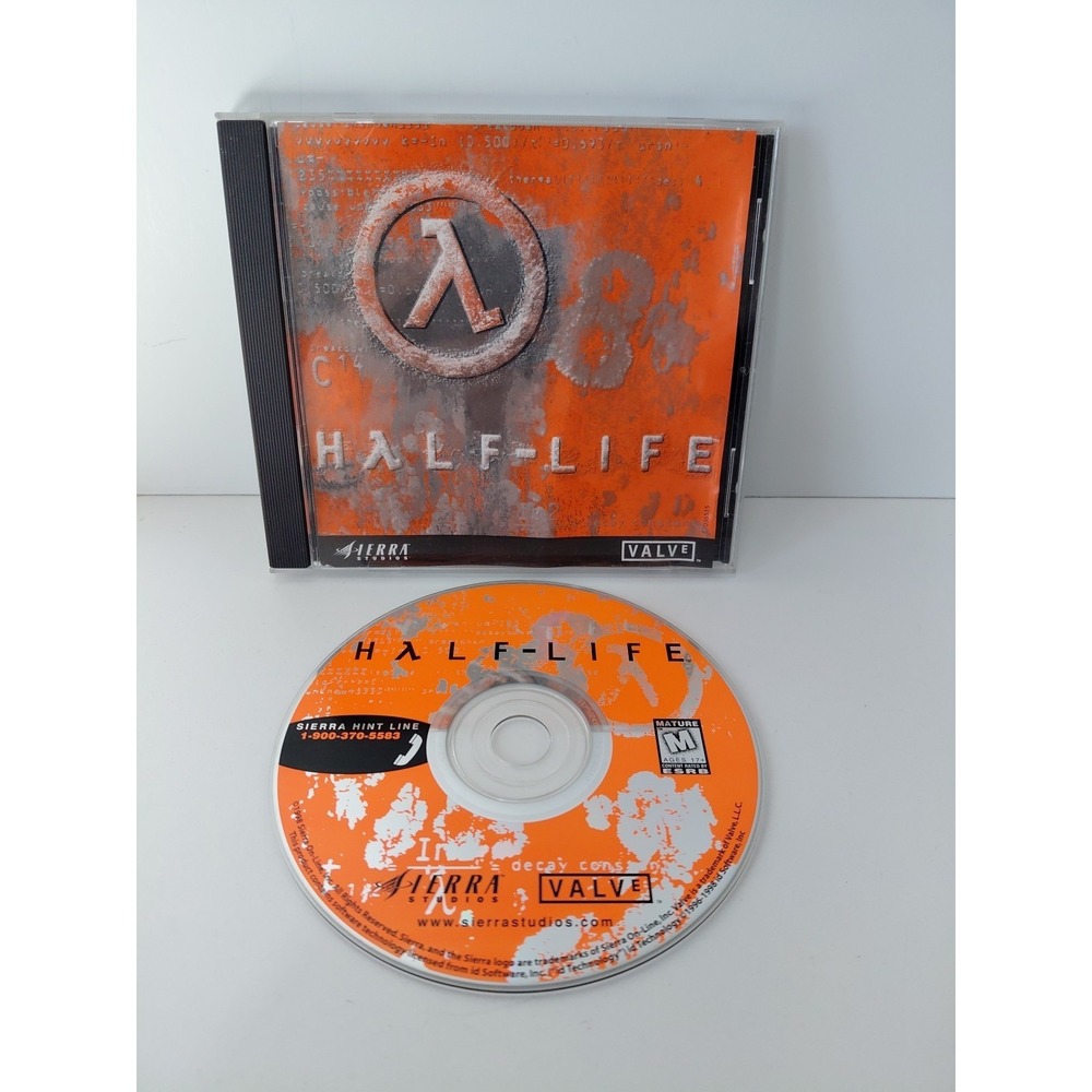 Vintage Video Games Half-Life Windows PC Jewel Case 1998 VALVE SIERRA Studios